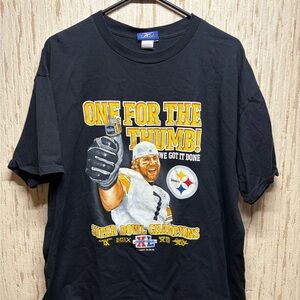 * Pittsburgh Steelers Reebok Ben Roethlisberger Super Bowl XL vintage tee large
